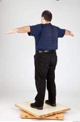 Whole Body Man White Casual Overweight Studio photo references